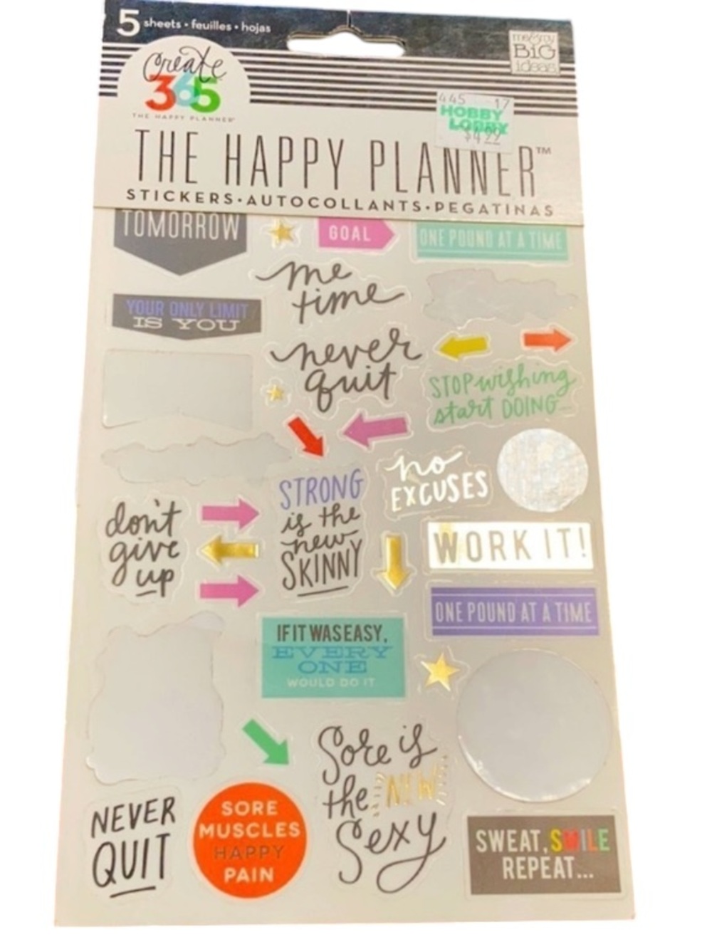 Me & my big ideas , the happy planner sticker sheets book used